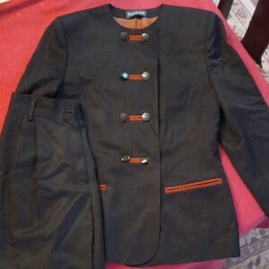 Harvé Benard Military Style Pant Suit Y2K